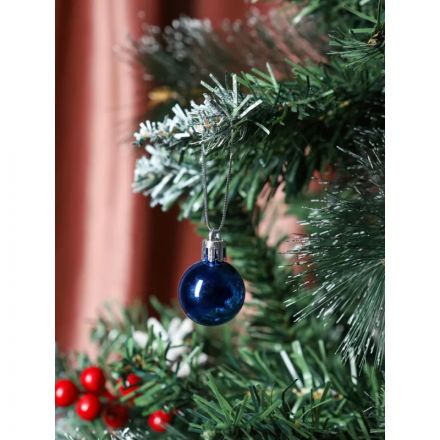 Набор шаров НГ синих елочных шаров 3 см 12 шт НУ-5356 Набор шаров НГ синих елочных шаров 3 см 12 шт НУ-5356
