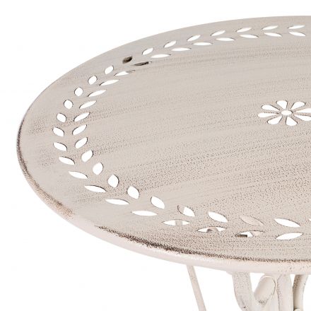 Комплект (стол + 2 стула) Secret de Maison Monique (mod. PL08-6241.6242) металл, стол:62*73, стул: 48*40*93, Античный белый (Antique White)