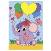 Картина по номерам для малышей Забавный слоненок, Ркн-038