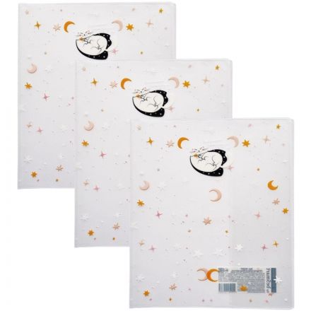 Обложка д/тетради BeSmart,345х213мм,уп 3шт,ПВХ150мкм.Mur-Mur звезды N3597/3