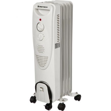 Радиатор BigTech WBH001 10A, масляный (5 секций 1000 Вт)