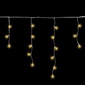 Электрогирлянда АЙСИКЛ (бахрома) 5х0,6м, IP44, 112LED Теп бел 255-526