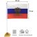 Флаг РФ с гербом 14х21 см,настольный,с флагшт.и подставкой,полиэфирный шелк