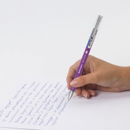 Ручка шариковая масляная BRAUBERG "ONE MOMENT COLOR", СИНЯЯ, корпус ассорти, В ДИСПЛЕЕ, игольчатый узел 0,7 мм, линия письма 0,35 мм, 143003