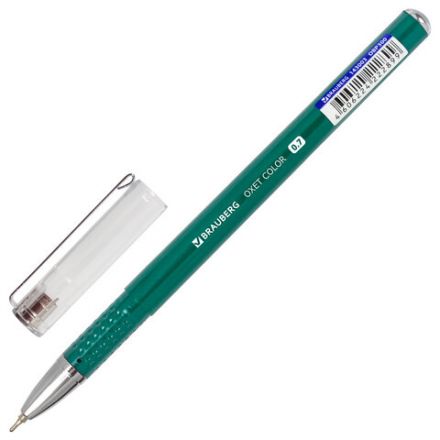 Ручка шариковая масляная BRAUBERG "ONE MOMENT COLOR", СИНЯЯ, корпус ассорти, В ДИСПЛЕЕ, игольчатый узел 0,7 мм, линия письма 0,35 мм, 143003
