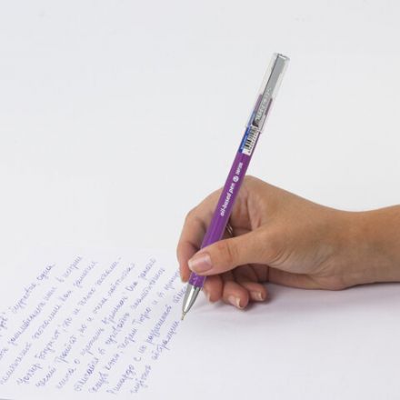 Ручка шариковая масляная BRAUBERG "ONE MOMENT COLOR", СИНЯЯ, корпус ассорти, В ДИСПЛЕЕ, игольчатый узел 0,7 мм, линия письма 0,35 мм, 143003