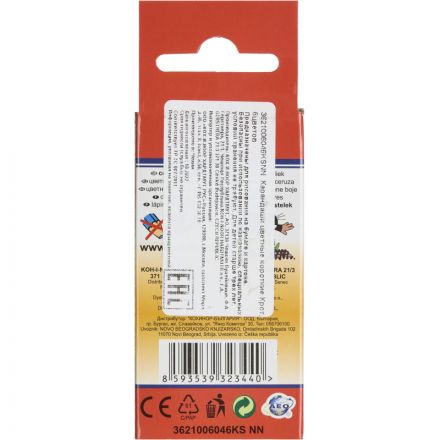 Карандаши цветные KOH-I-NOOR короткие Крот 6 цв/наб 3621006046KSNN