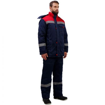 Костюм рабочий зимний муж з31-КПК син/красн (р.44-46) 170-176 (Арсенал-СП)