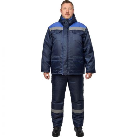 Костюм рабочий зимний муж з12-КПК с СОП син/вас оксф 64-66/194-200 Костюм рабочий зимний муж з12-КПК с СОП син/вас оксф 64-66/194-200