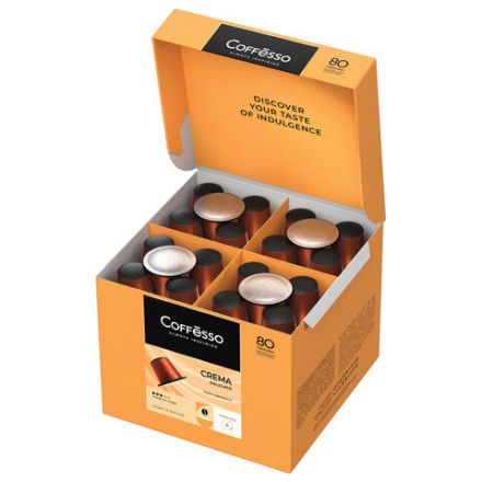 Кофе в капсулах 80 порций для Nespresso, COFFESSO "Crema Delicato", арабика 100%, 101737 Кофе в капсулах 80 порций для Nespresso, COFFESSO "Crema Delicato", арабика 100%, 101737