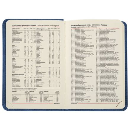 Ежедневник недатированный МАЛЫЙ 100х150 мм А6 BRAUBERG "Status", под кожу, 160 л., синий, 113368