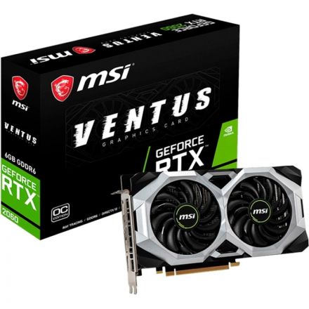 Видеокарта MSI RTX 2060 VENTUS OC RU 6GB GDDR6 192bit HDMI 3xDP