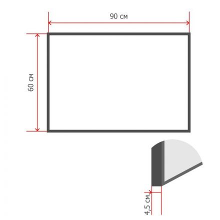 Доска меловая магнитная Attache Wood черная 60х90 см, дерев.коричн.рама СПб
