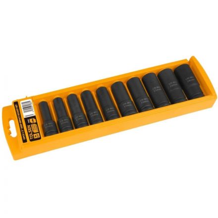 Набор головок ударных глубоких торцевых 1/2,шестиг.,10-24мм,10предм.TOLSEN