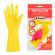 Перчатки МНОГОРАЗОВЫЕ латексные с хлопчатобумажным напылением, размер 9-10, XL (очень большой), вес 61 г, желтые, KOMFI, DGL027P