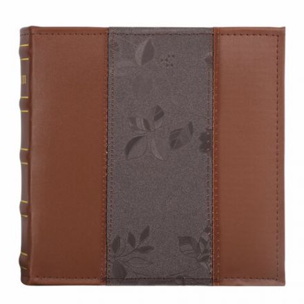 Фотоальбом BRAUBERG на 200 фото 10х15 см, под кожу (комбинированную), бумажные страницы, бокс, коричневый, 390483