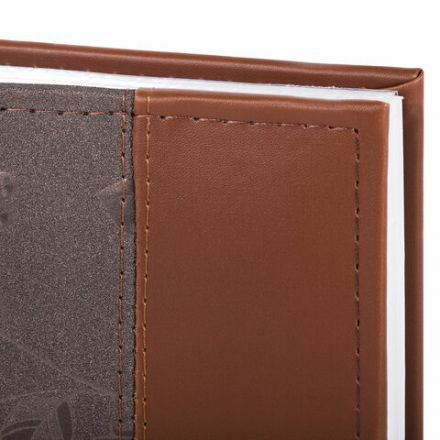 Фотоальбом BRAUBERG на 200 фото 10х15 см, под кожу (комбинированную), бумажные страницы, бокс, коричневый, 390483