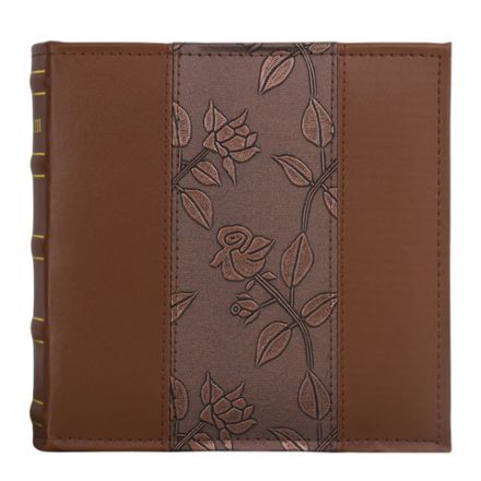 Фотоальбом BRAUBERG на 200 фото 10х15 см, под кожу (комбинированную), бумажные страницы, бокс, коричневый, 390483