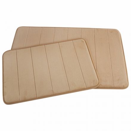 Комплект ковриков MEMORY EFFECT для ванной 50х80 см и туалета 40х60 см, персиковый, LAIMA HOME, 608447