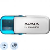 Флеш-память ADATA 64GB AUV240-64G-RWH WHITE Флеш-память ADATA 64GB AUV240-64G-RWH WHITE