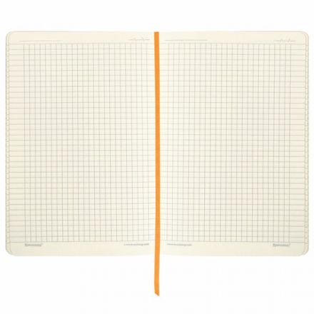 Блокнот А5 (148x218 мм), BRAUBERG "Metropolis Ultra", под кожу, 80 л., резинка, клетка, персиковый, 111022