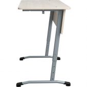 Парта MET_стол ученический Гармония 2-мест.3-7р.г.закр уг. дуб шамони/серый