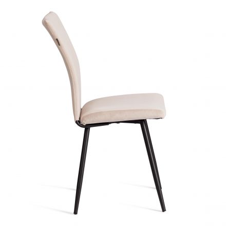 Стул обеденный Monte Carlo (2 шт. в упаковке) TREND, велюр, бежевый/черный, 7, 49х51х93 см Стул обеденный Monte Carlo (2 шт. в упаковке) TREND, велюр, бежевый/черный, 7, 49х51х93 см
