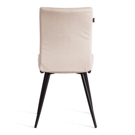 Стул обеденный Monte Carlo (2 шт. в упаковке) TREND, велюр, бежевый/черный, 7, 49х51х93 см Стул обеденный Monte Carlo (2 шт. в упаковке) TREND, велюр, бежевый/черный, 7, 49х51х93 см