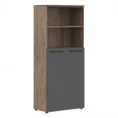 Шкаф с глухими средними дверьми MHC 85.6 Антрацит/Кария Пальмира 854х423х1956 MORRIS TREND