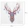 Картина стразами (алмазная мозаика) сияющая 30х30 см, ОСТРОВ СОКРОВИЩ "Этнический олень", без подрамника, 662445