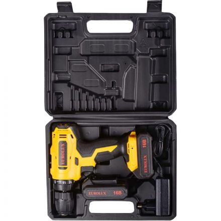 Дрель-шуруповерт аккумуляторная ДА-16/2Li Eurolux (72/14/51)