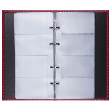 Визитница на кольцах BRAUBERG "Imperial", на 240 визиток, под гладкую кожу, бордовая, 231665 Визитница на кольцах BRAUBERG "Imperial", на 240 визиток, под гладкую кожу, бордовая, 231665