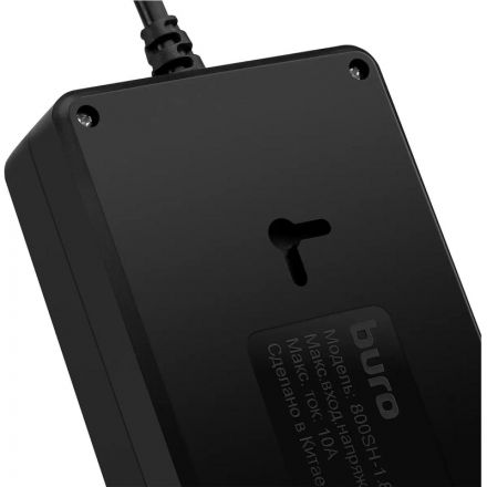 Сетевой фильтр Buro 800SH-5-B 5м (8 розеток) черный(коробка) Сетевой фильтр Buro 800SH-5-B 5м (8 розеток) черный(коробка)