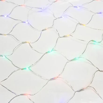 Гирлянда светодиодная Сеть 1,8х1,5м,прозрач ПВХ,180 LED Мультиколор 215-139