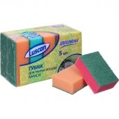 Губки для мытья посуды Luscan Макси поролоновые 95х65х30 мм 5 штук в упаковке Губки для мытья посуды Luscan Макси поролоновые 95х65х30 мм 5 штук в упаковке