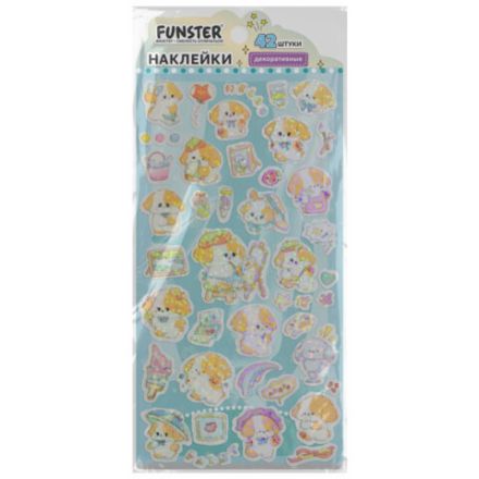 Наклейки декоративные "Веселый микс", 17,5х9 см, ассорти 6 видов, FUNSTER (ФАНСТЕР), 666094 Наклейки декоративные "Веселый микс", 17,5х9 см, ассорти 6 видов, FUNSTER (ФАНСТЕР), 666094