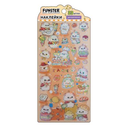 Наклейки декоративные "Веселый микс", 17,5х9 см, ассорти 6 видов, FUNSTER (ФАНСТЕР), 666094 Наклейки декоративные "Веселый микс", 17,5х9 см, ассорти 6 видов, FUNSTER (ФАНСТЕР), 666094