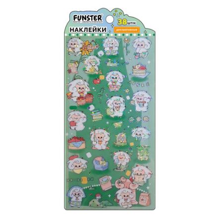Наклейки декоративные "Веселый микс", 17,5х9 см, ассорти 6 видов, FUNSTER (ФАНСТЕР), 666094 Наклейки декоративные "Веселый микс", 17,5х9 см, ассорти 6 видов, FUNSTER (ФАНСТЕР), 666094