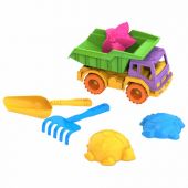 Набор для игр в песке: самосвал "Кама", совочек, грабельки, 3 формочки "Морские", НОРДПЛАСТ, 431779