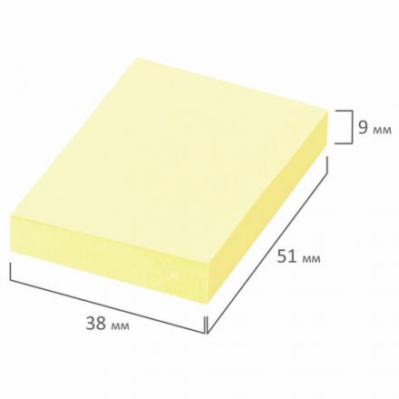 Блоки самоклеящиеся (стикеры) BRAUBERG, ПАСТЕЛЬНЫЕ 38х51 мм, 100 листов, НАБОР 12 шт., 3 цвета, 126689