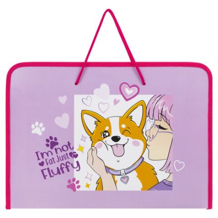 Папка для труда на молнии с ручками ПИФАГОР А4, 1 отделение, пластик, органайзер, "Fluffy akita", 272227 Папка для труда на молнии с ручками ПИФАГОР А4, 1 отделение, пластик, органайзер, "Fluffy akita", 272227