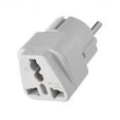 Переходник сетевой GoPower универсальный 1р.С/З UK/US/AU белый (1/10/800)