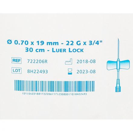 Игла-бабочка Устройство для влив в малые вены Luer Lock 22G KD-Fly 100шт/уп