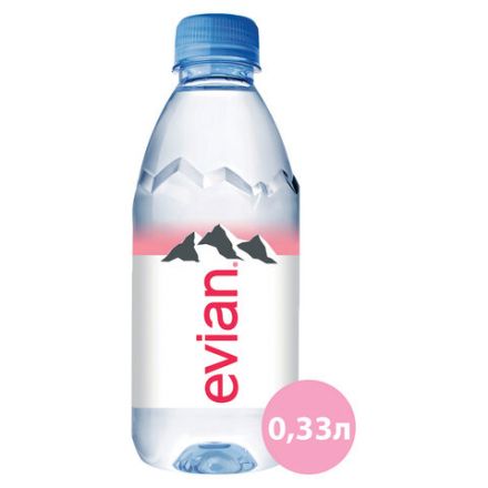 Вода негазированная минеральная EVIAN 0,33 л, 13860