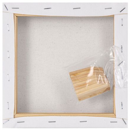 Холст на подрамнике BRAUBERG ART BASIC, 20х20 см, 280 г/м2, хлопок, мелкое зерно, грунт, 192664