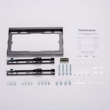 Кронштейн-крепление для ТВ настенный, до 45 кг, VESA 50х50-200х200, 23"-43", черный, SONNEN, 455948 Кронштейн-крепление для ТВ настенный, до 45 кг, VESA 50х50-200х200, 23"-43", черный, SONNEN, 455948