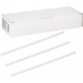 Пружины для переплета пластиковые 21 кольцо, 8 мм, (белые), 100 шт./уп Пружины для переплета пластиковые 21 кольцо, 8 мм, (белые), 100 шт./уп