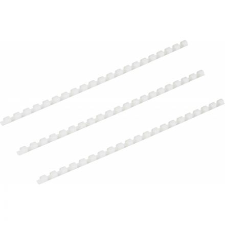 Пружины для переплета пластиковые 21 кольцо, 8 мм, (белые), 100 шт./уп