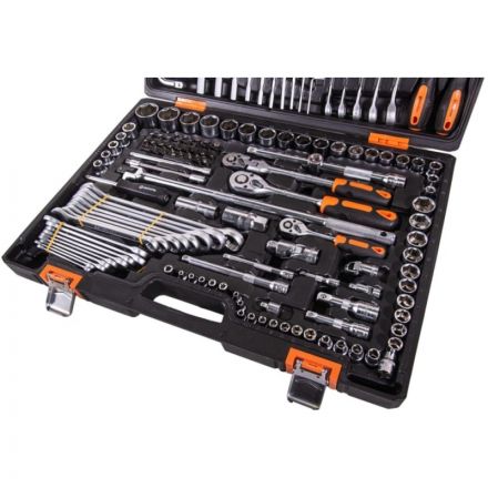 Набор инструментов, 1/2, 1/4, CrV, в кейсе 142 предм Вихрь 73/6/7/13