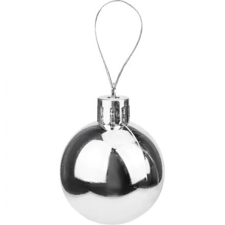 Набор шаров елочных 12 шт Чудеса, 4 см, серебряный с узором НУ-5623